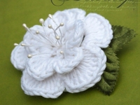My Little City Girl Crocheted Flower Pin